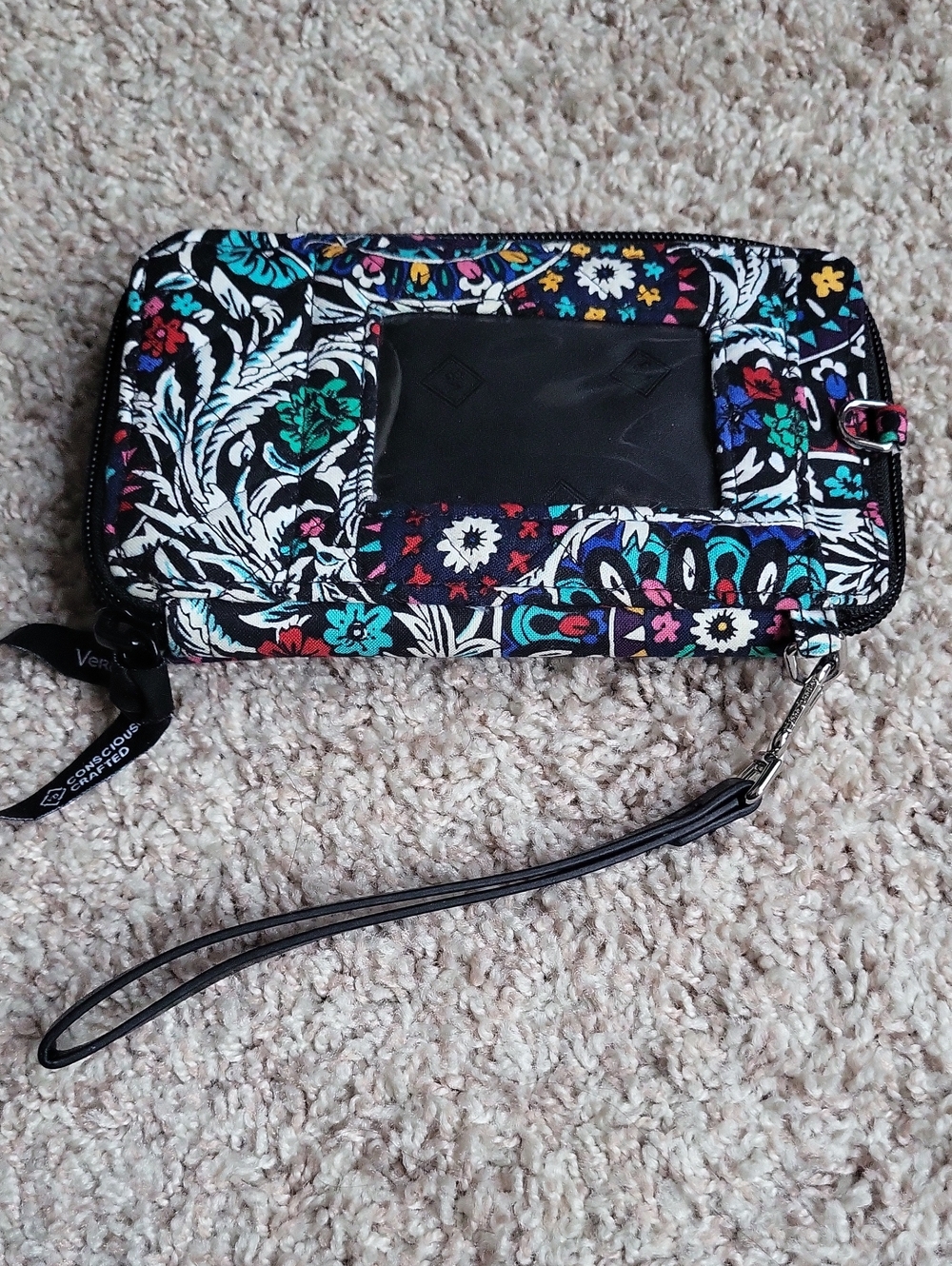 Vera Bradley Wristlet - Wallet & Cell Phone Case - Stained Glass Medallion